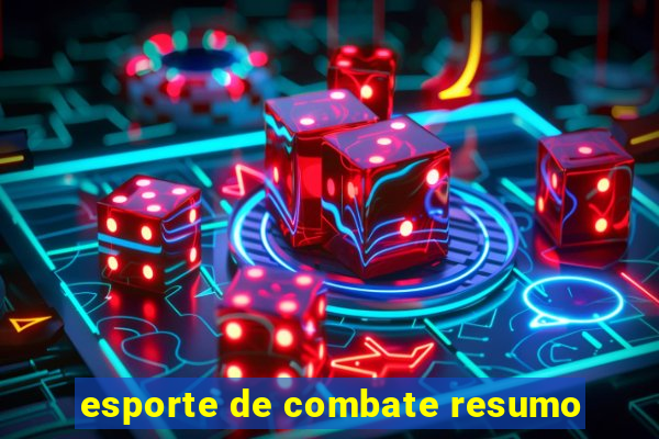 esporte de combate resumo