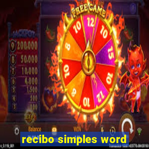 recibo simples word