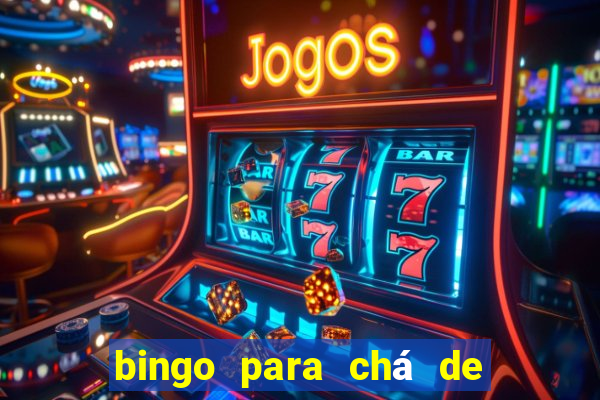 bingo para chá de bebê para imprimir grátis