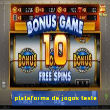 plataforma de jogos teste